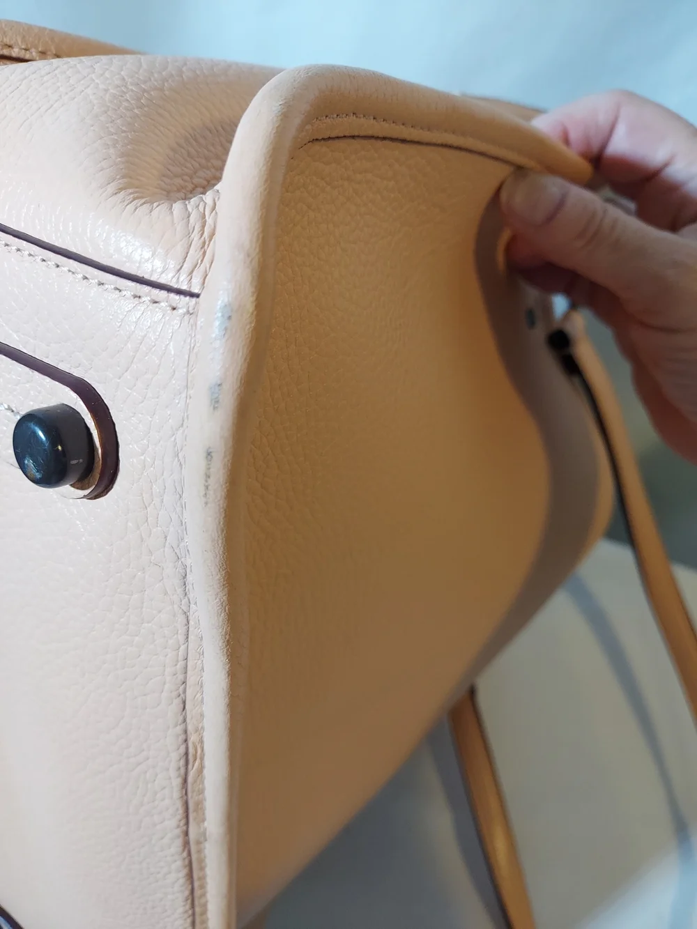 Coach Tyler Carryall Leather Tote Shoulder Bag Blush Pink Peach
